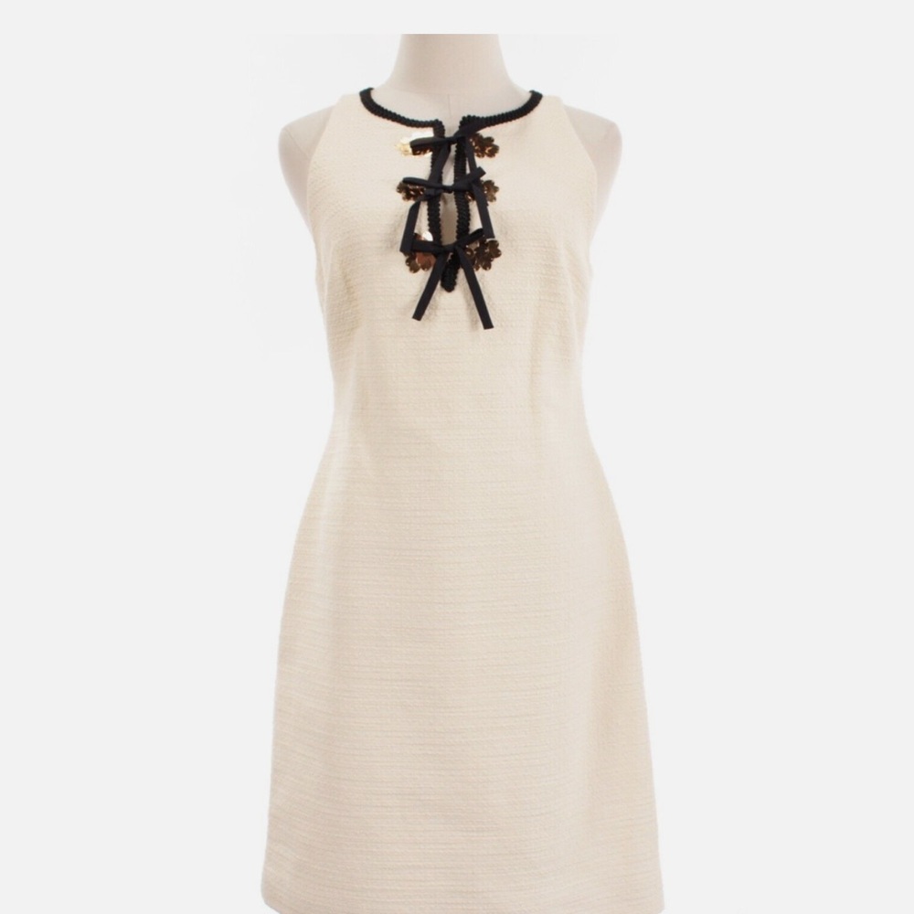 Derek Lam Cream Mini Dress with Black Details